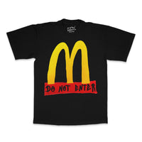 Do Not Enter Hand-Painted Graphic Tee – Black