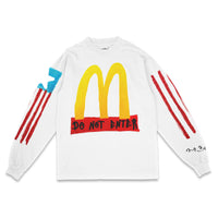 Do Not Enter Hand-Painted Long Sleeve Tee – White
