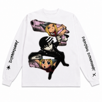 Extraordinary Anime Graphic Long Sleeve Tee – White